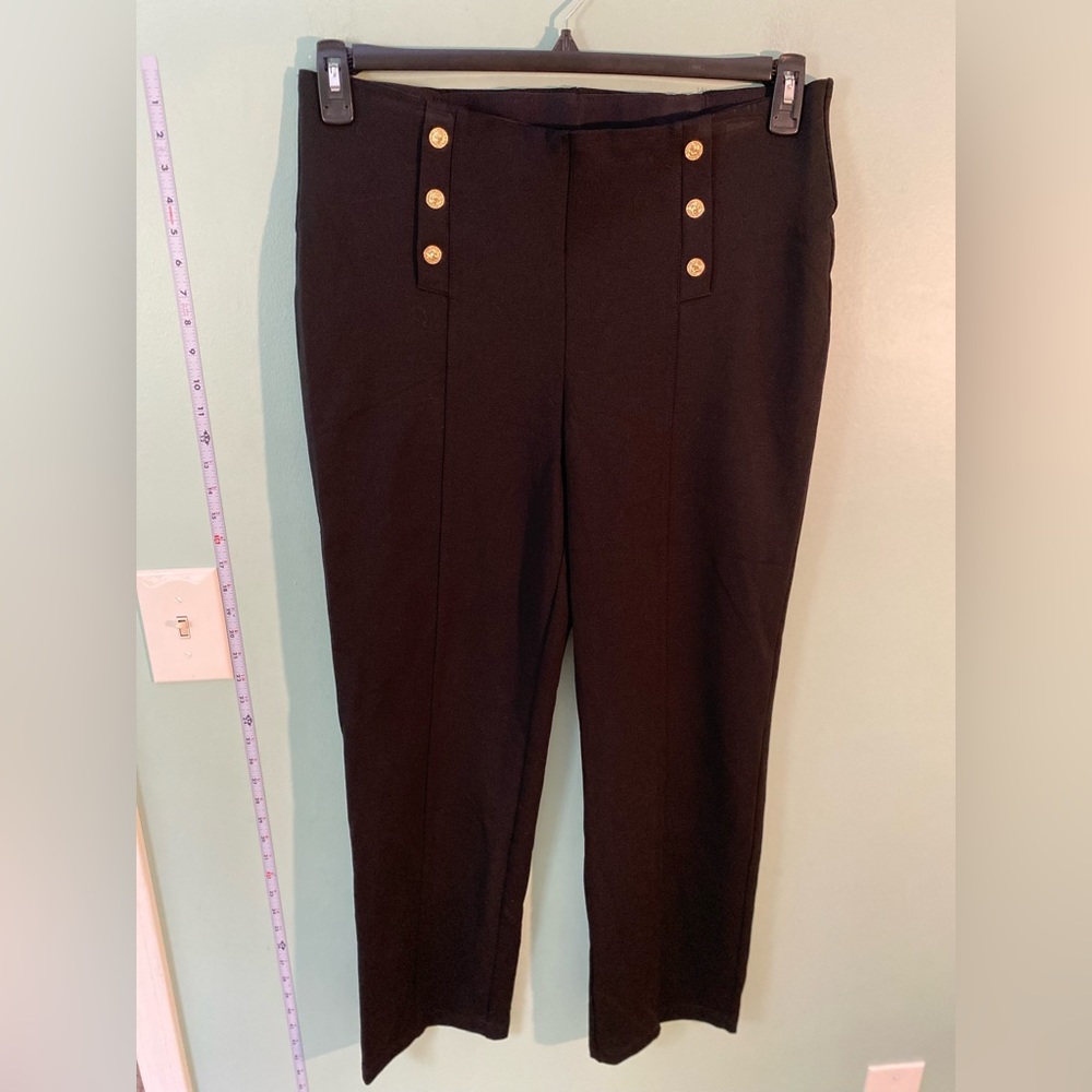 Peter Nygard Black Pants with Gold Buttons